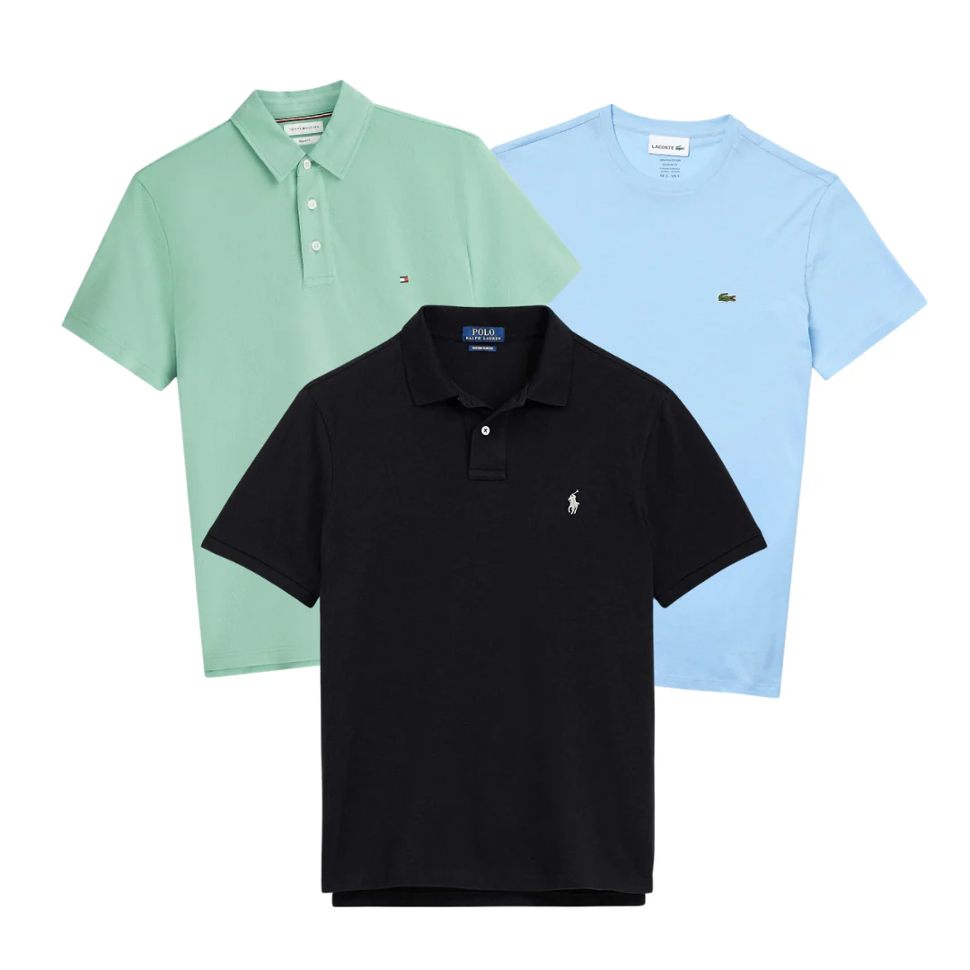 JUNE DROP 50x Pièces Polo & Tee-shirt Ralph Lauren / Lacoste / Tommy Hilfiger