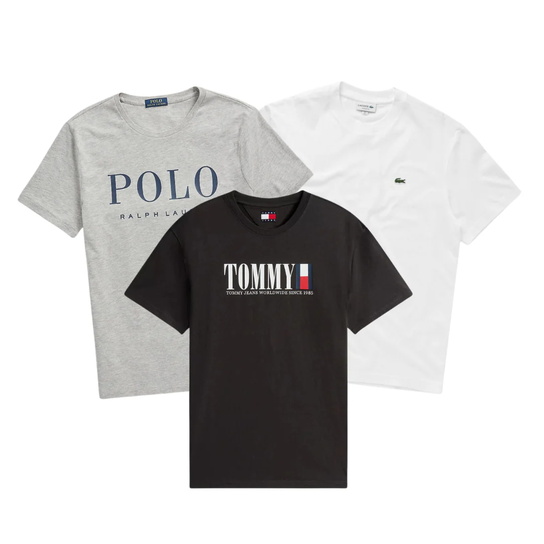 JUNE DROP 50x Pièces Tee-shirt Ralph Lauren / Lacoste / Tommy Hilfiger